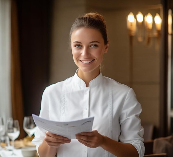 酒店服务员给客人点餐礼仪，细节彰显专业与温度