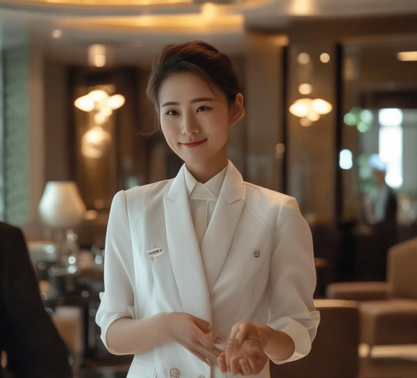 酒店服务员遇客礼让礼仪，细微之处显专业与温度