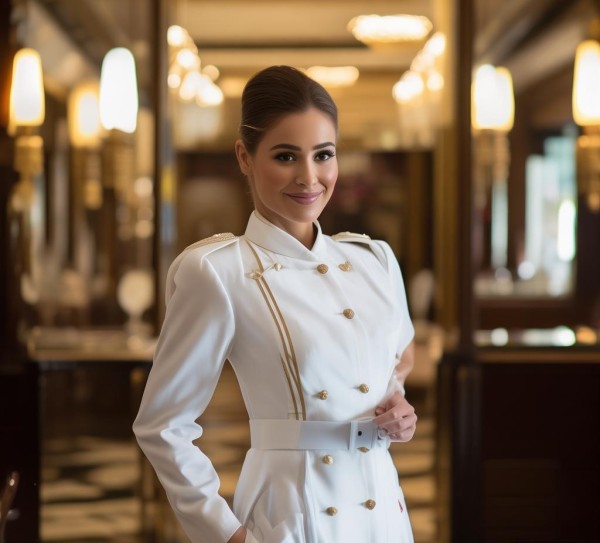 酒店服务人员礼仪风采，以细节诠释专业，以微笑传递温度